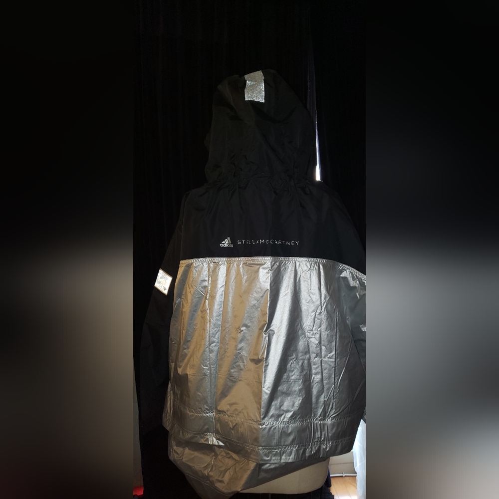 Adidas Stella McCartney black Silver windbreaker reflective Jacket - Picture 10 of 16